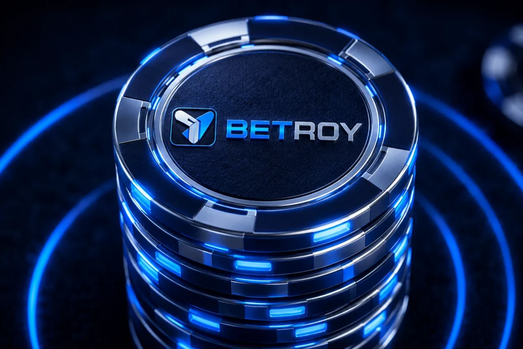 Betroy Türkiye: logolu mavi poker çipi istifi